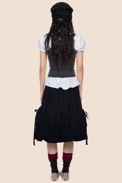 Square Collar Belted Camisole Top