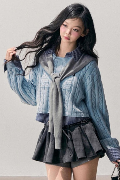 Hanging Blue Wool Sweater