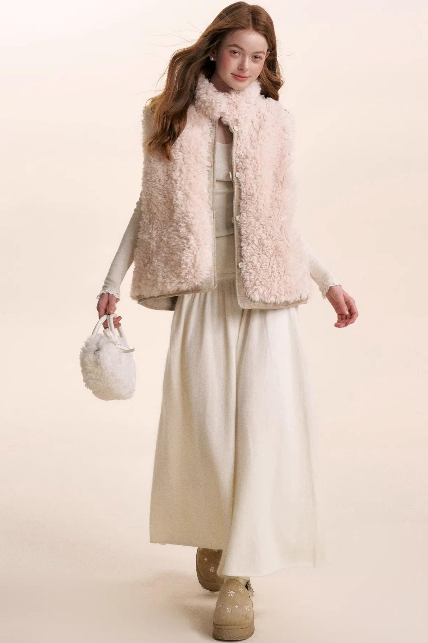 Linen Wool V-Neck Top