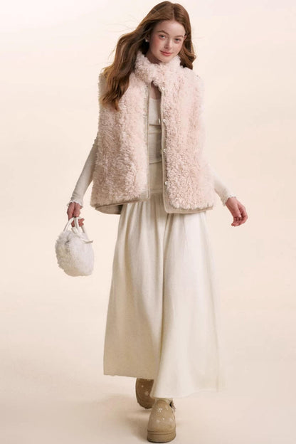 Linen Wool V-Neck Top