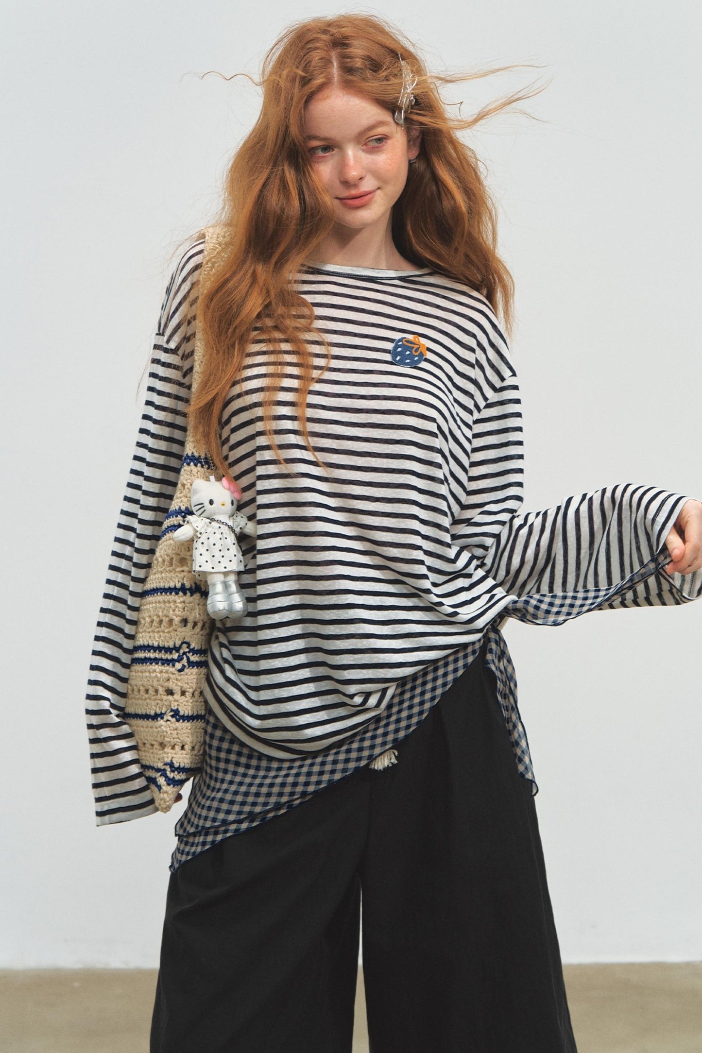 Sunshine Stripes Long Sleeve Smock