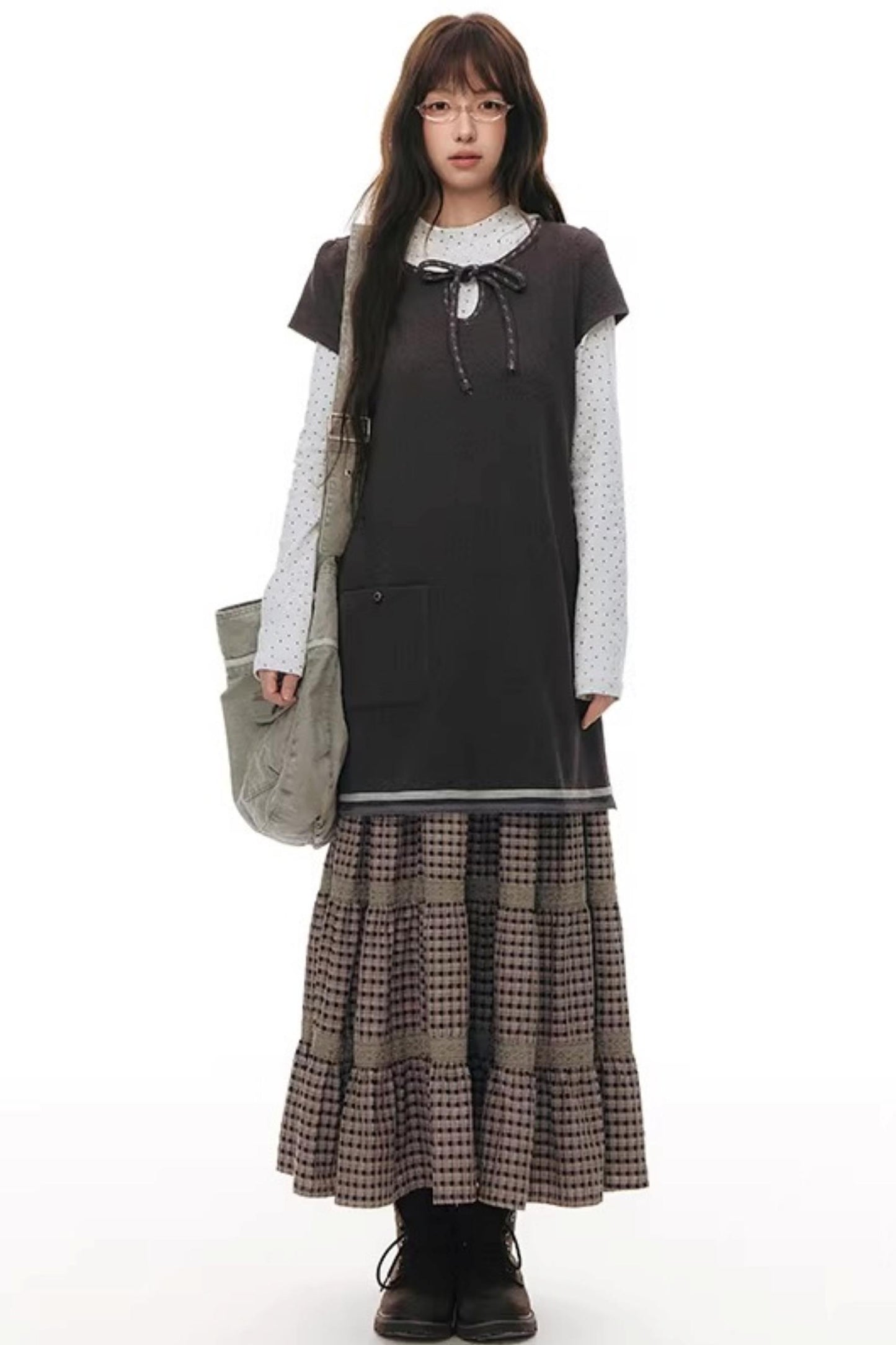 Tie-Neck Slim-Fit Blouse