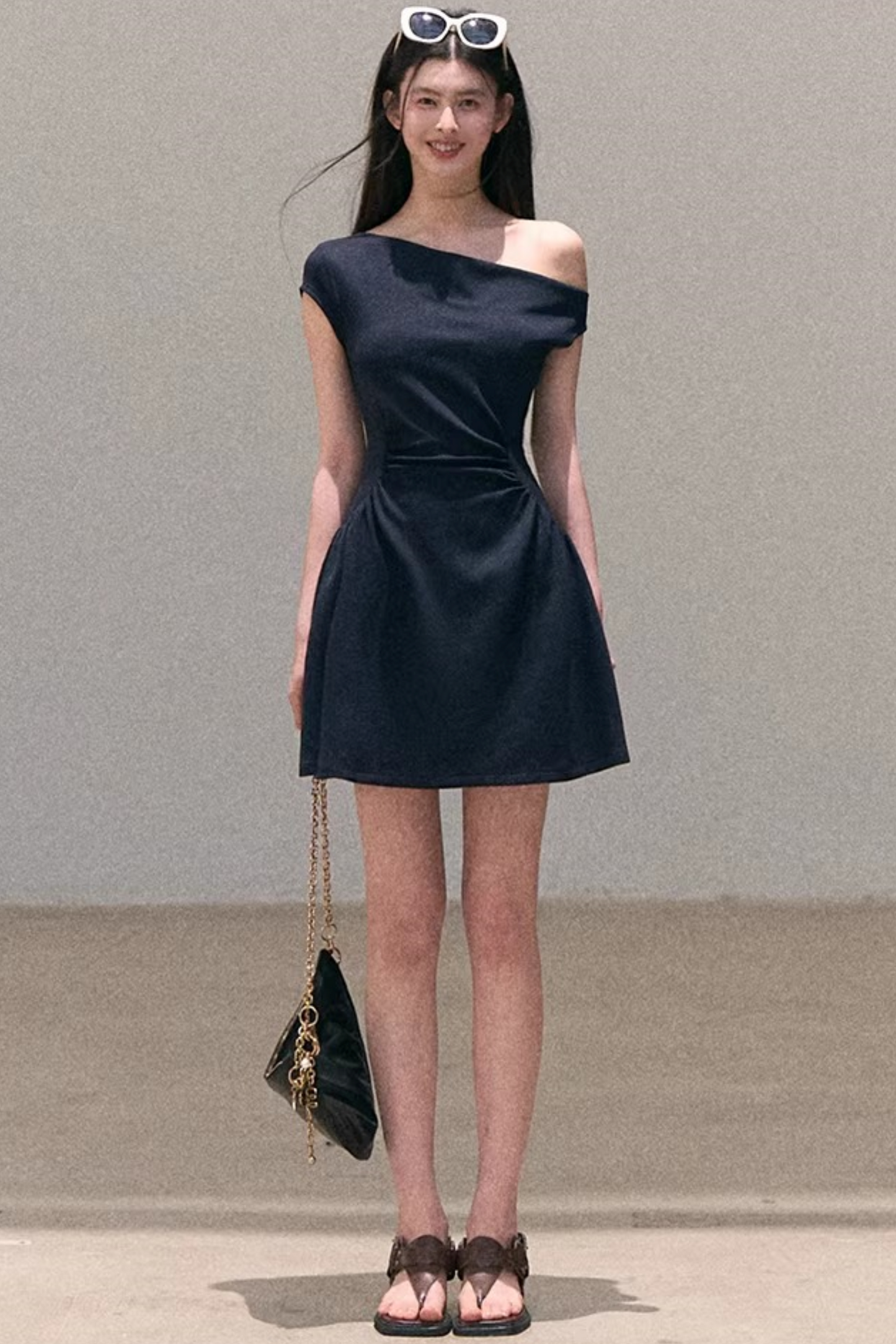 Lyocell Asymmetrical Lace Dress