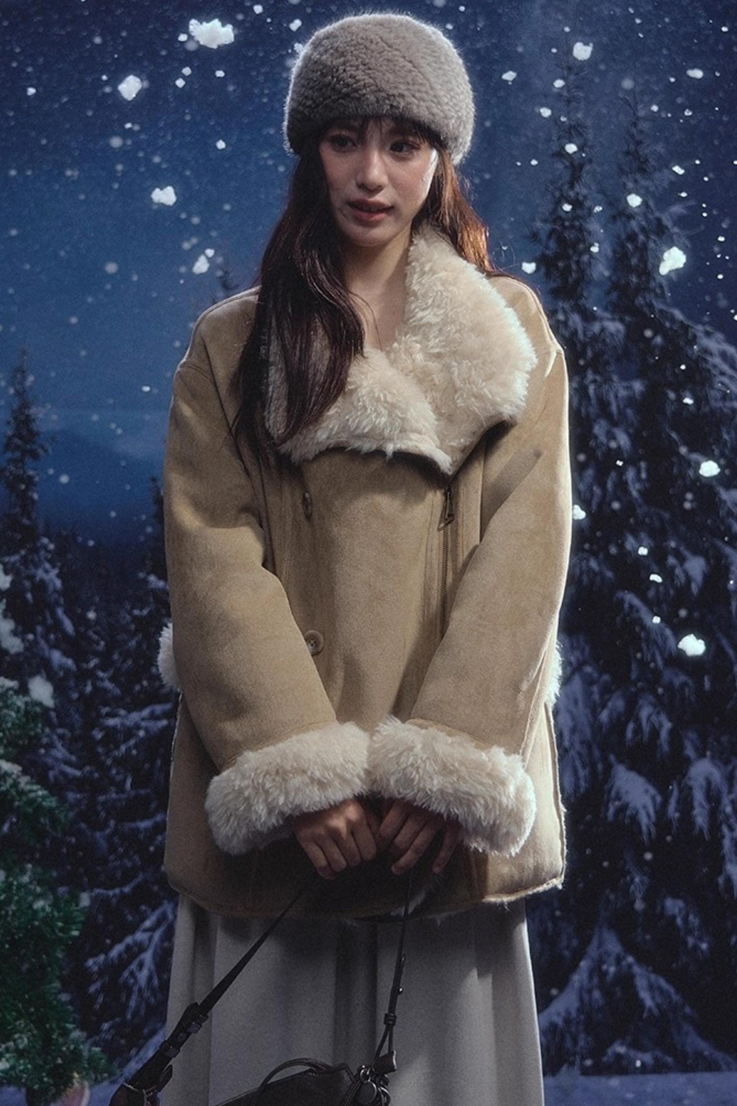 Reversible Leather Fur Coat