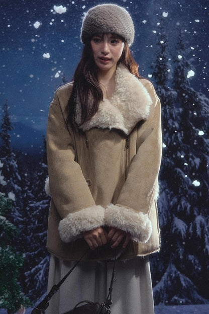 Reversible Leather Fur Coat