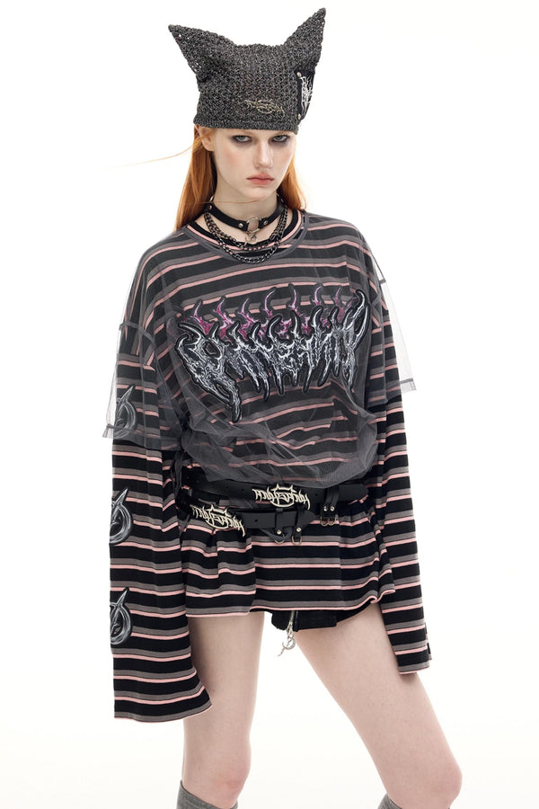 Striped Two Piece T-Shirt Set