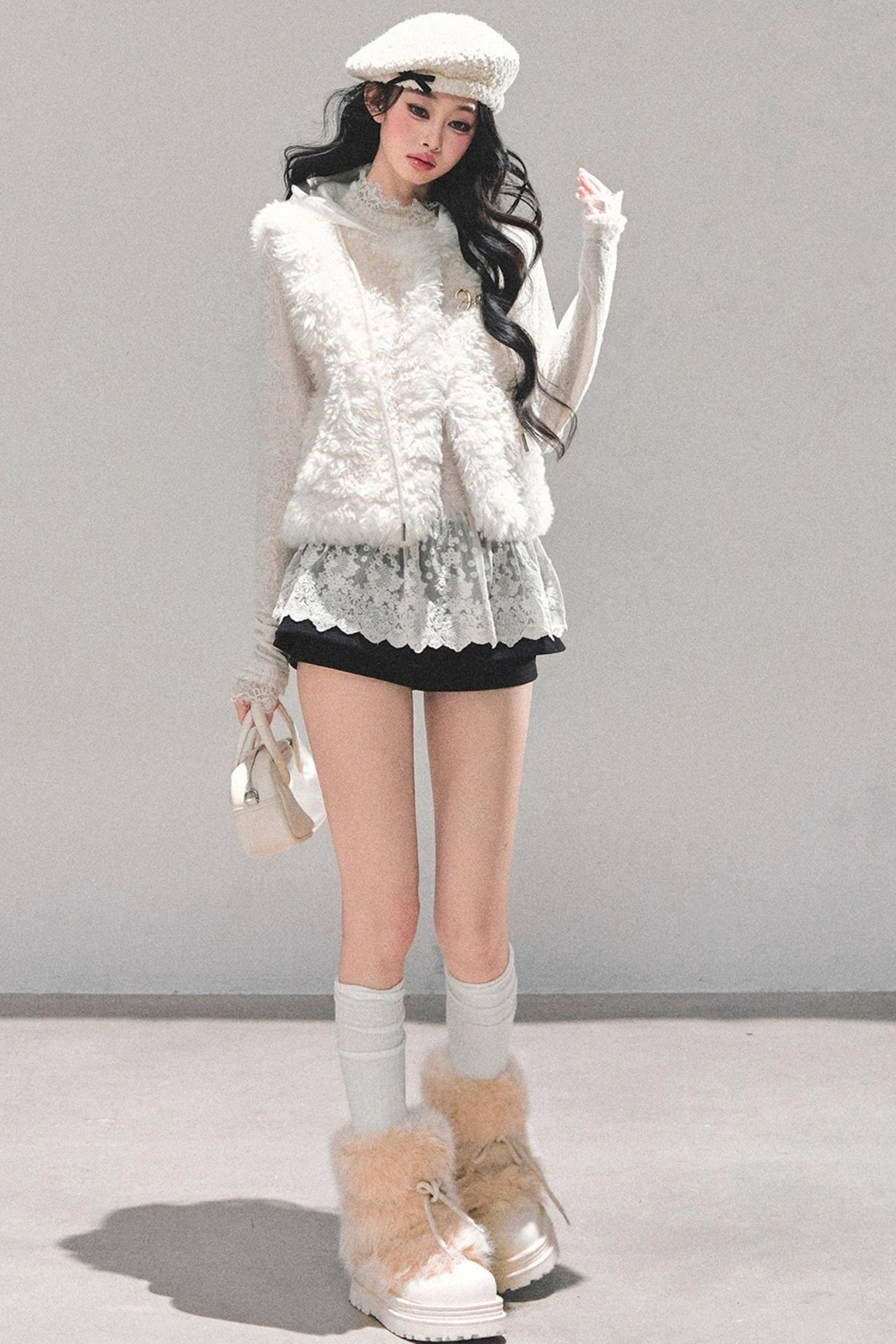 French Lamb Wool Vest Jacket