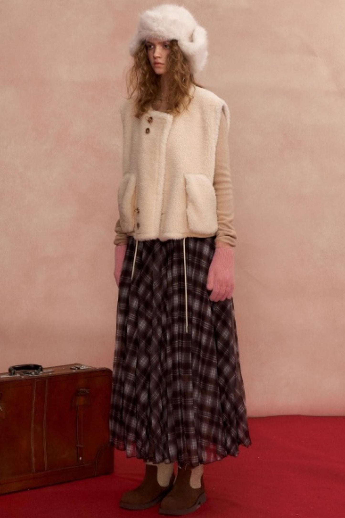 Contrasting Color Layered Sweater