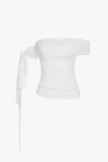 One-Shoulder Tencel Top