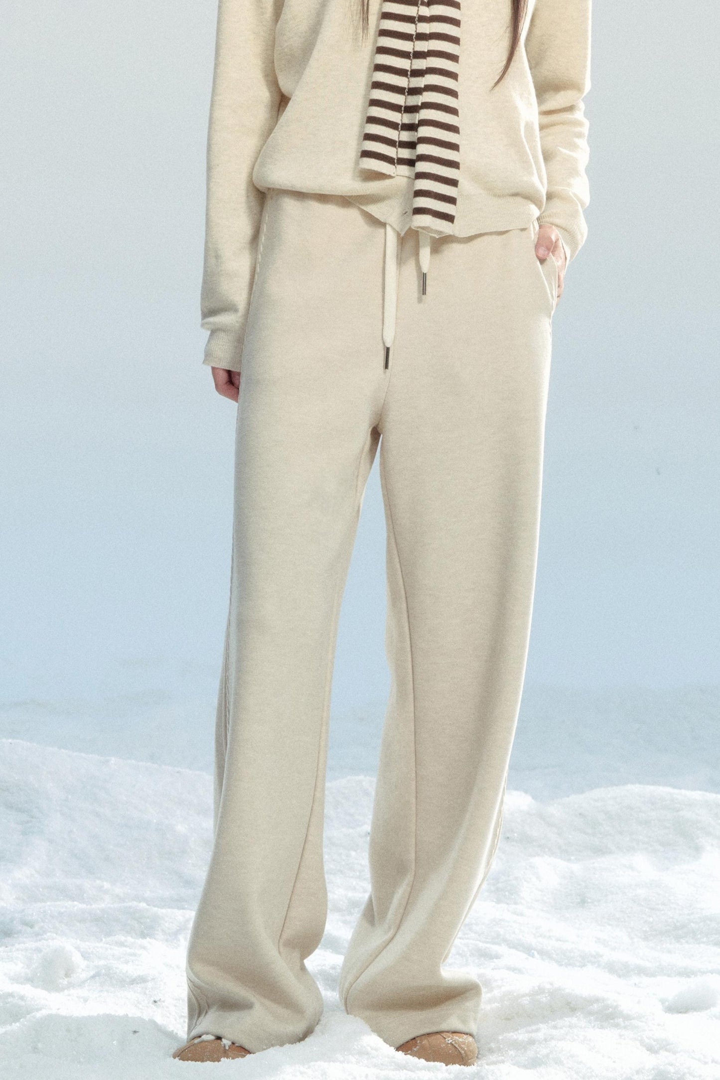 Winter Drape Wide-Leg Pants