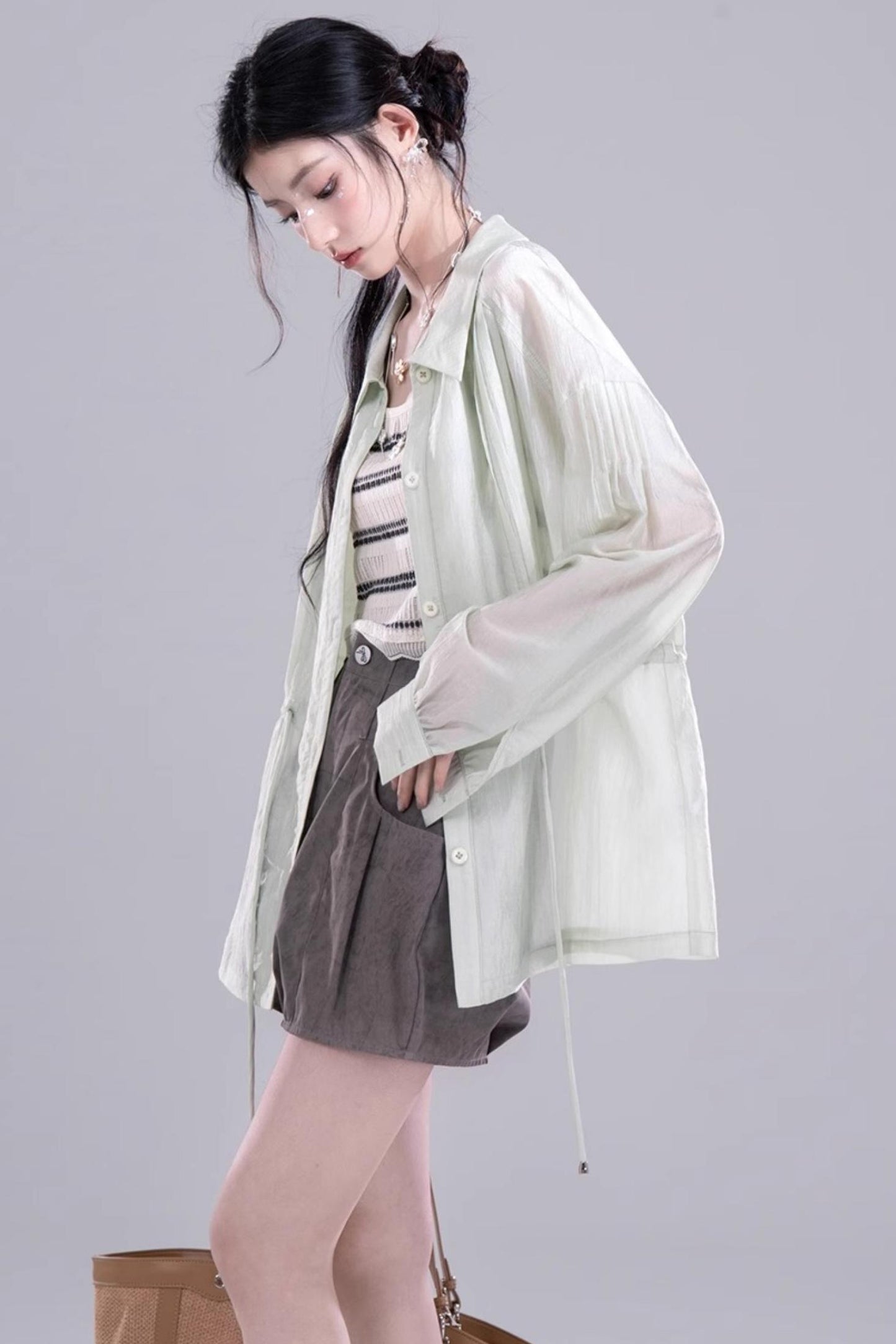 Breezy Glossy Tunic Shirt