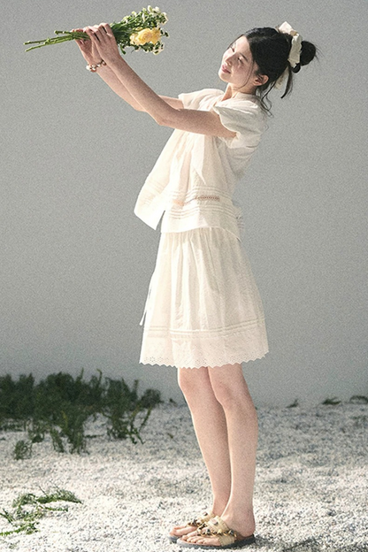 Moonlight Lace Top Two-Piece Set-Up