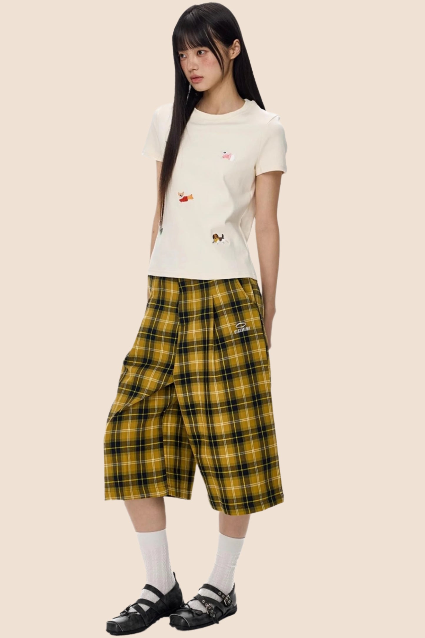 American Plaid Cropped Pants