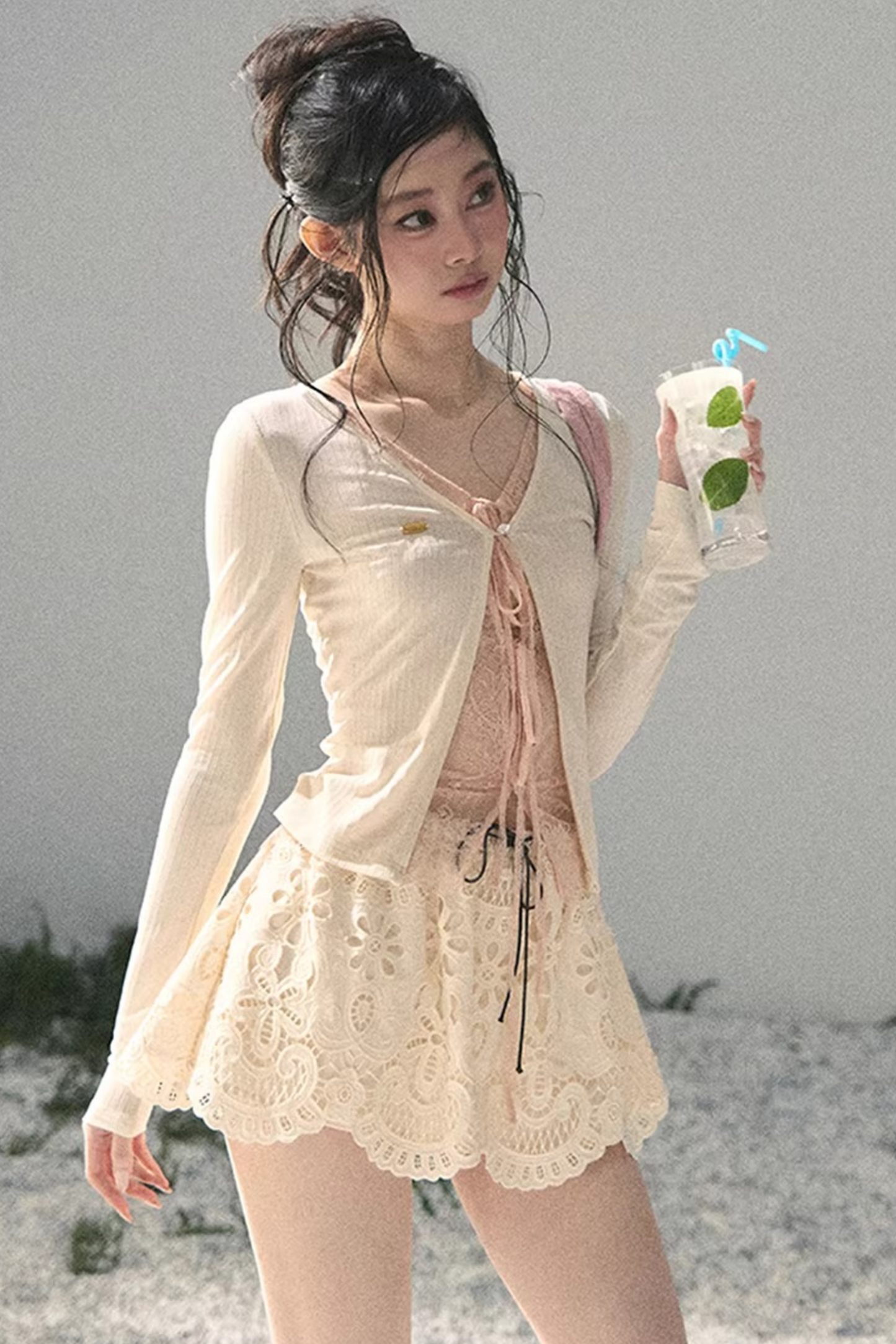Lace Hollow-Out Top