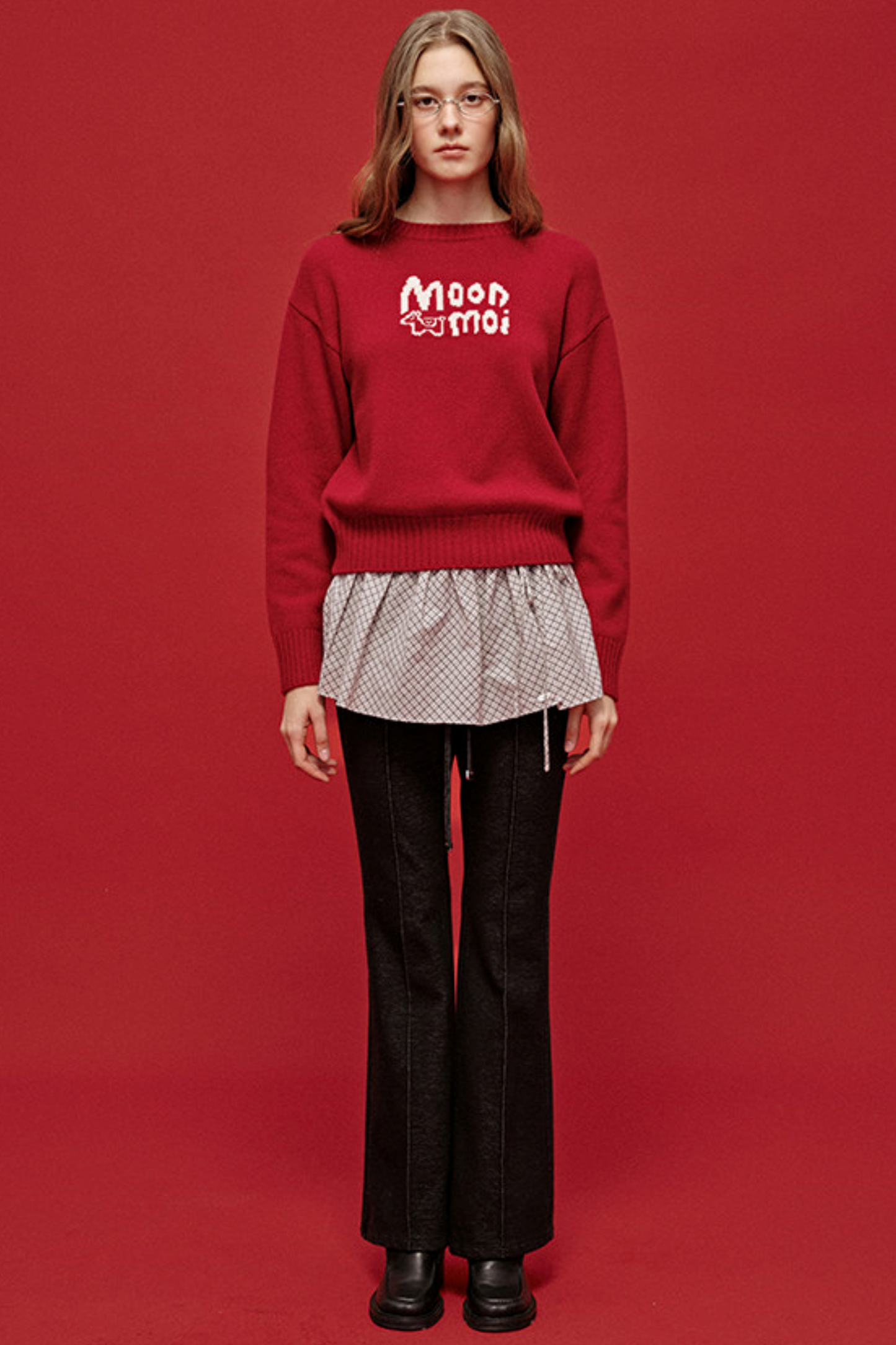 Embroidered Patchwork Flared Pants