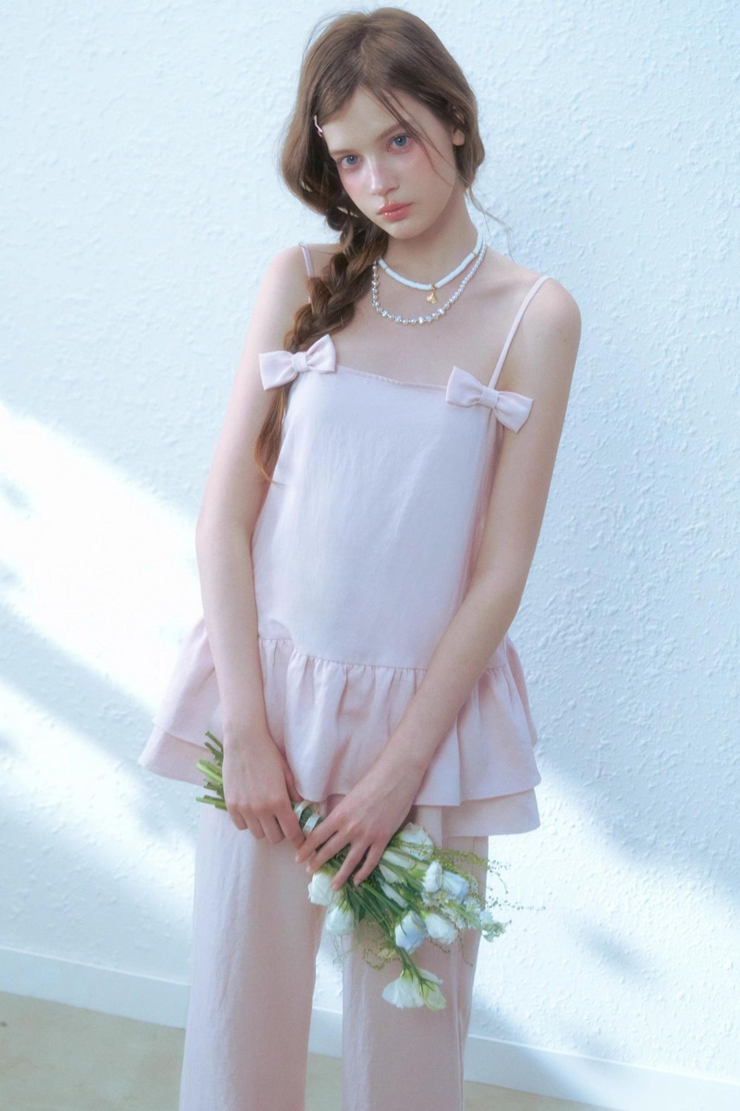 Linen Bow Cami & Lace Set-Up