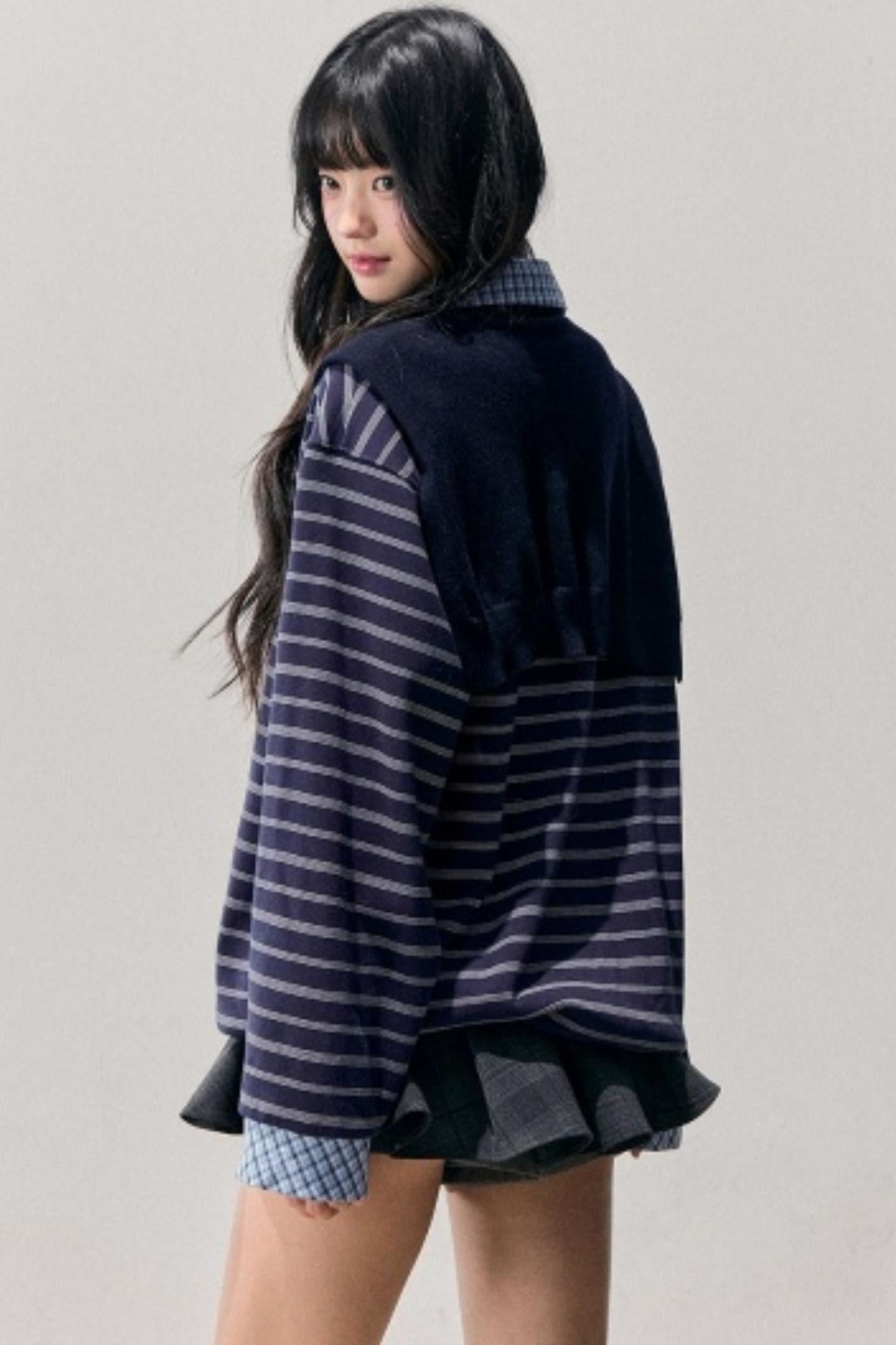 American Striped Polo Top