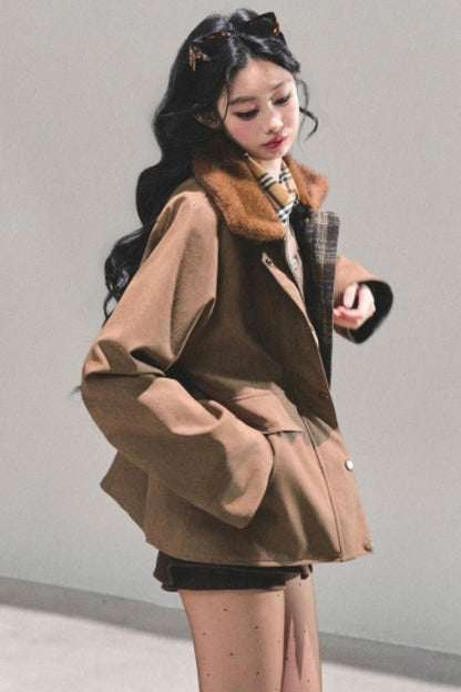 Fake Two Korean Long-Sleeve Knit Top