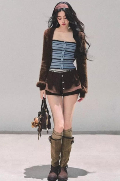 Hibiscus Knit Sweater Coat