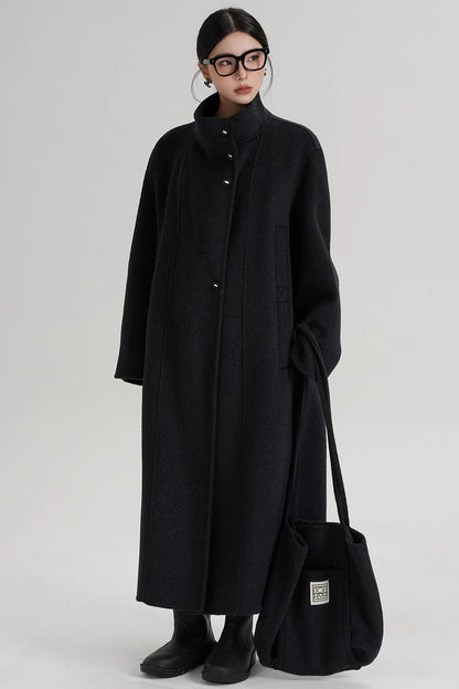 Temperament Stand-Up Woolen Coat