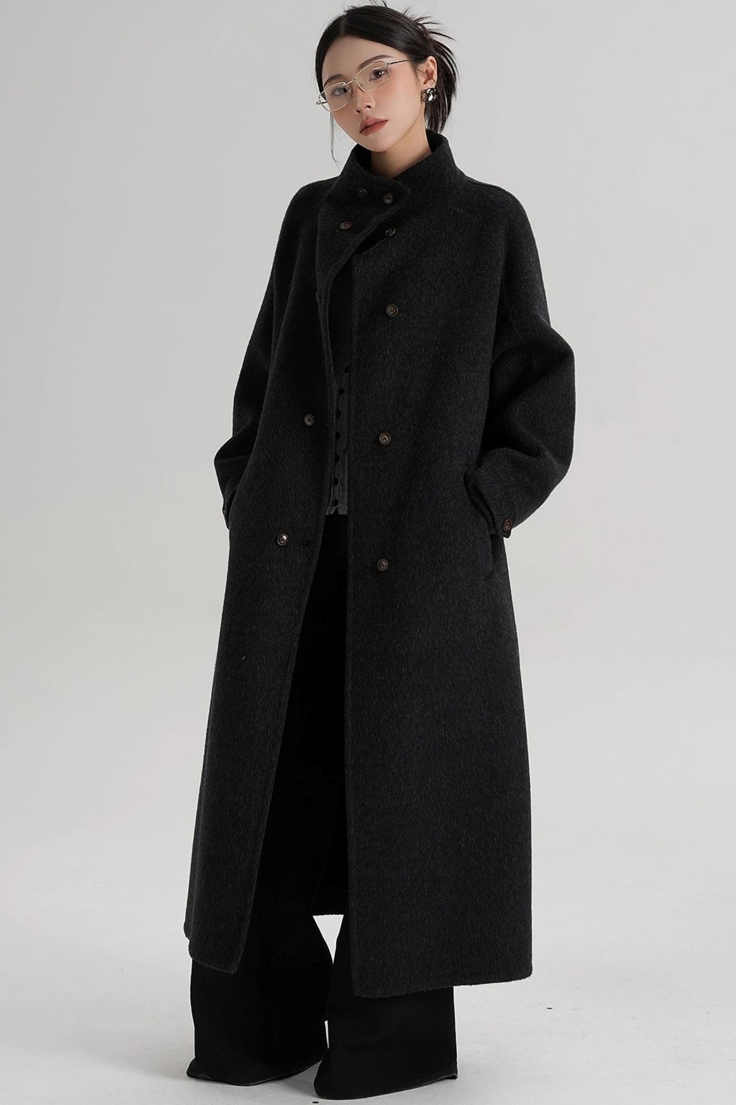 High Neck Wool Coat