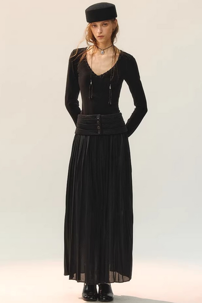 Jupe drapée bicolore