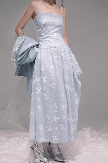 Ice Lake Blue Knitted Dress