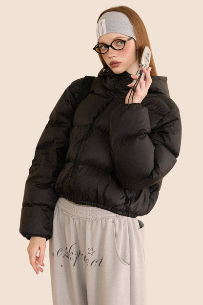 Short Thickened White Duck Down Jacket