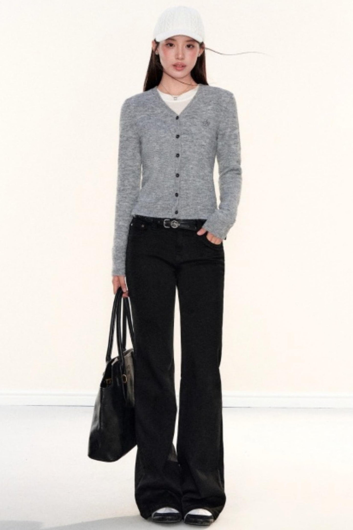 Slim-Fit Knitted Cardigan