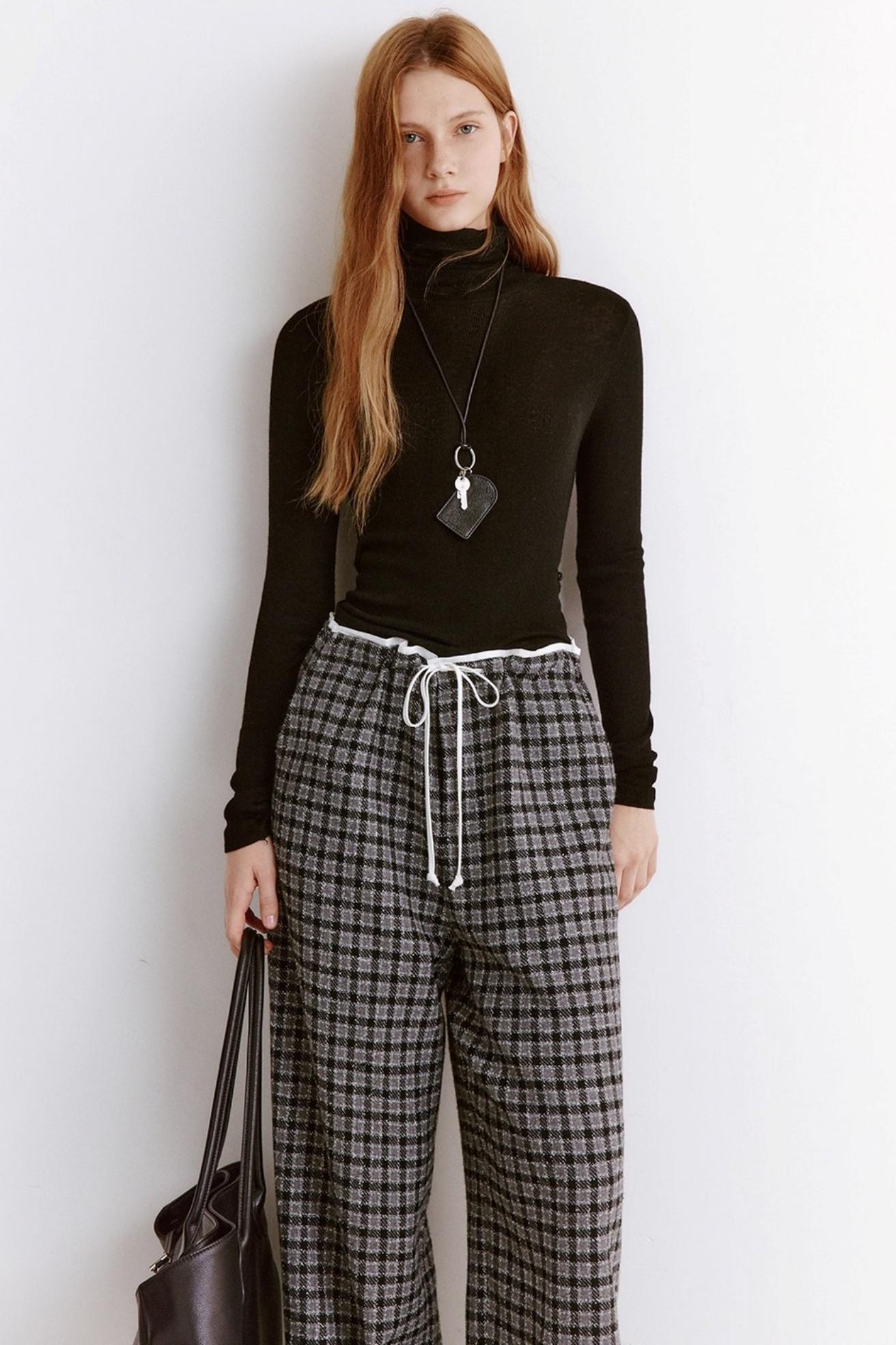 High Neck Slim Knitted Sweater