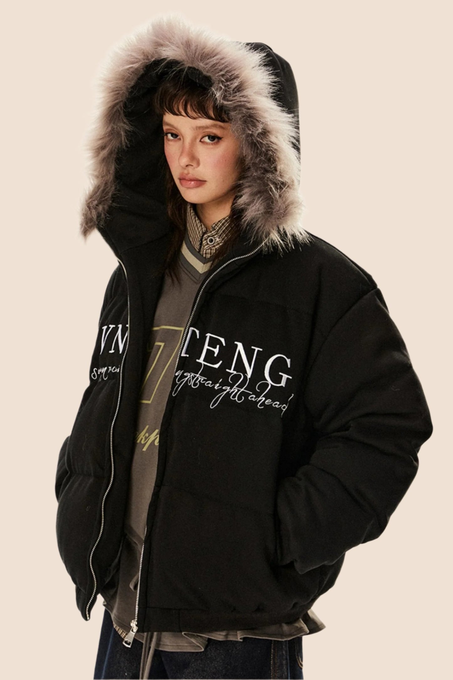 Fur Collar Retro Breadwear Jacket