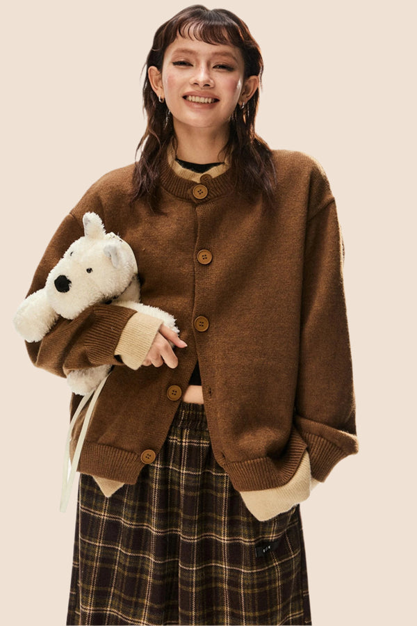 빈티지 니트 카디건 자켓 