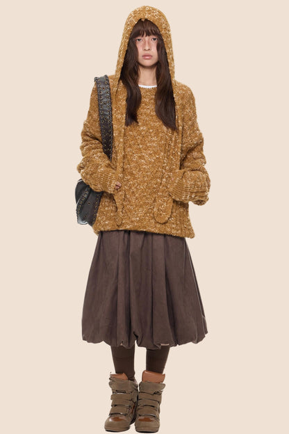 Vintage Knitted Top & Hat Set