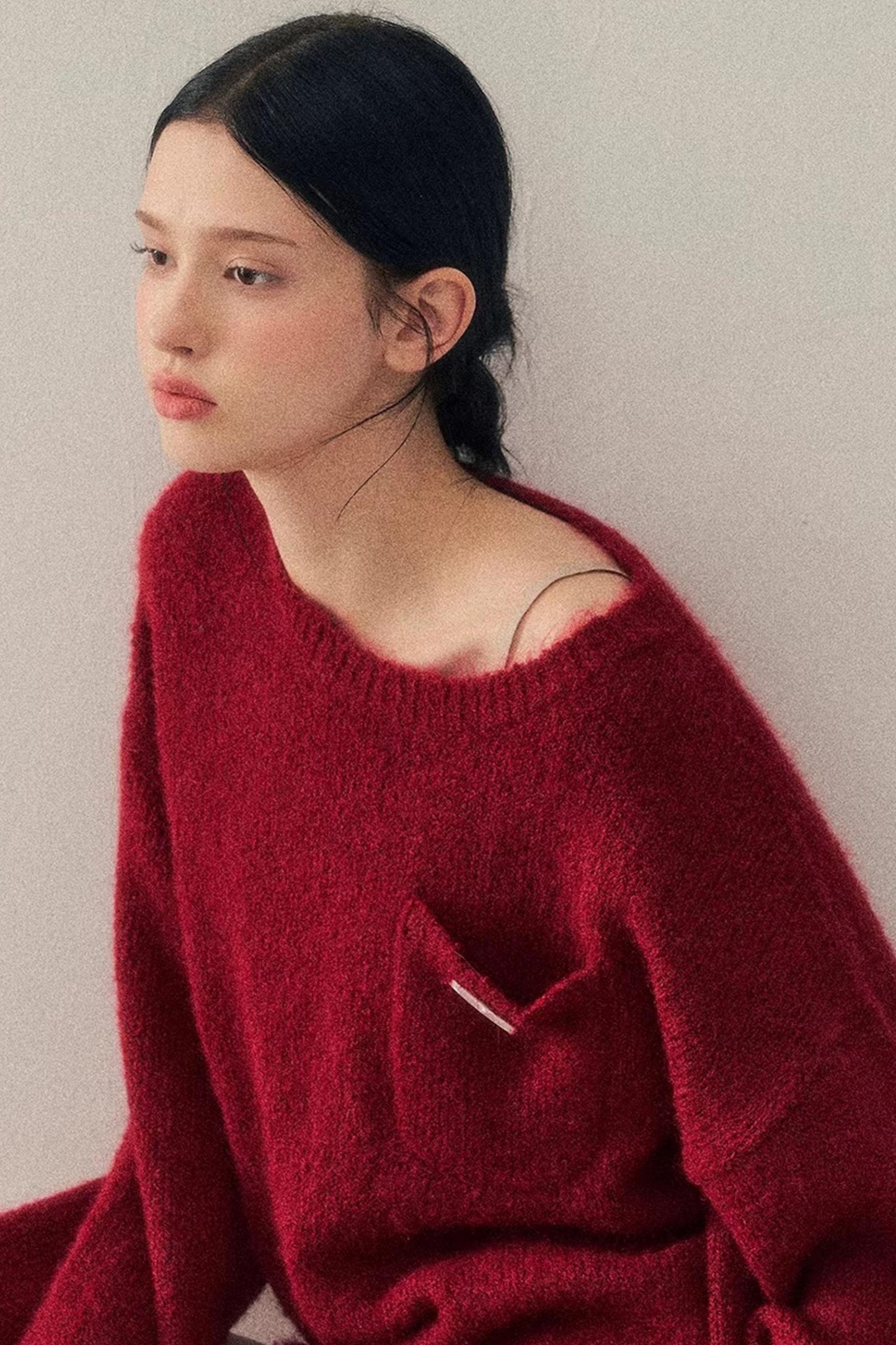 Winter Mohair Red Sweater