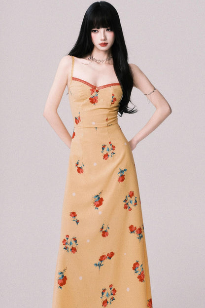 Twilight Floral Halter Dress