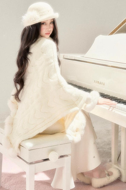 Winter Love Song Knitted Cape