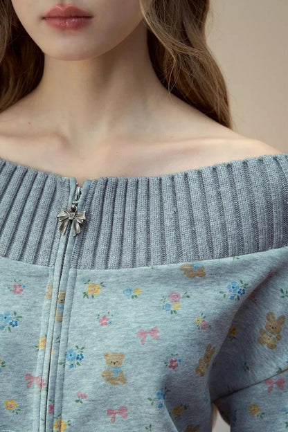 One-Shoulder Sweater With Trousers Set-Up