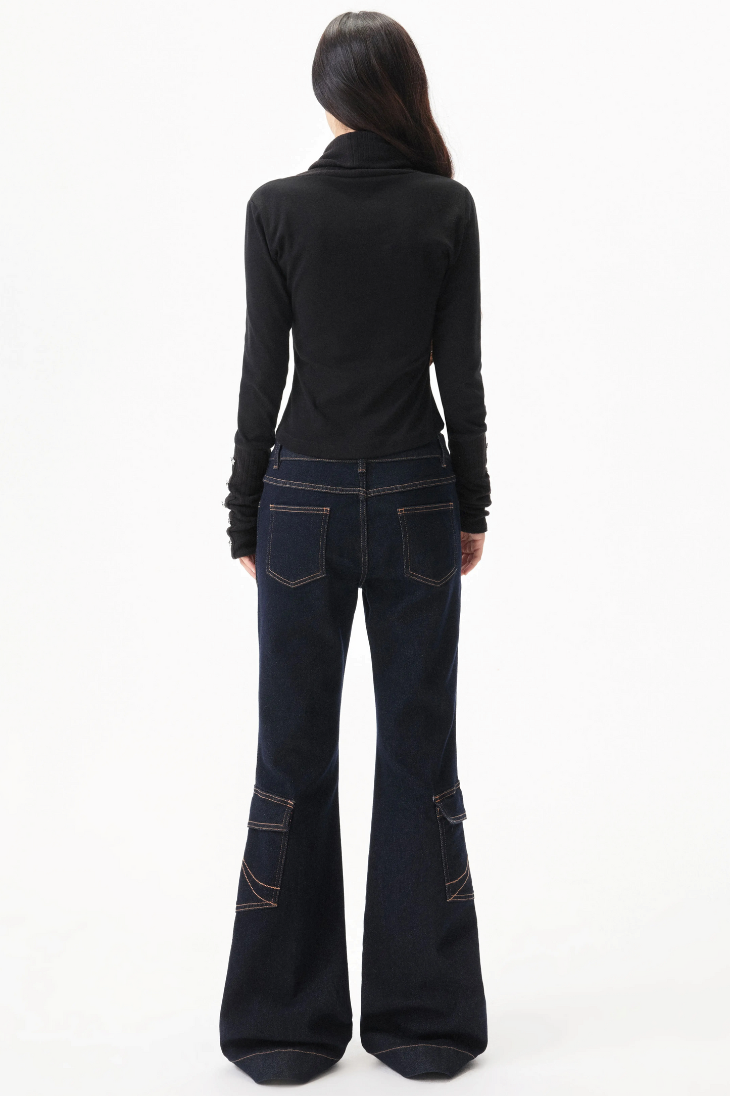 Retro Denim Flared Pants