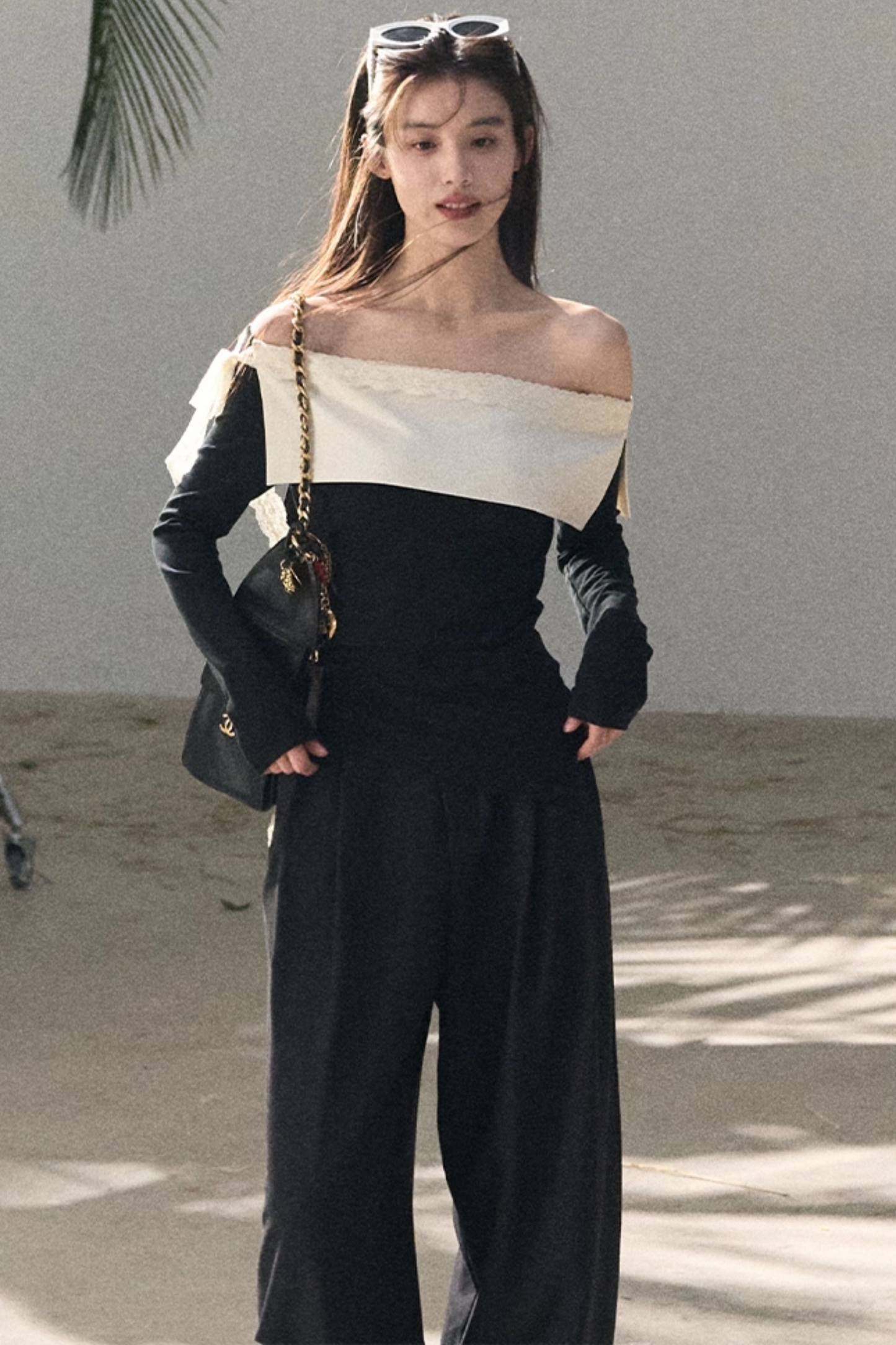 Sicilian Lace Knit Top Pants Set