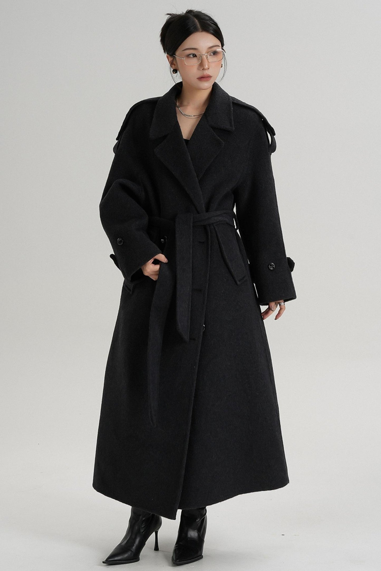 Premium Tailored Wool Blend Coat