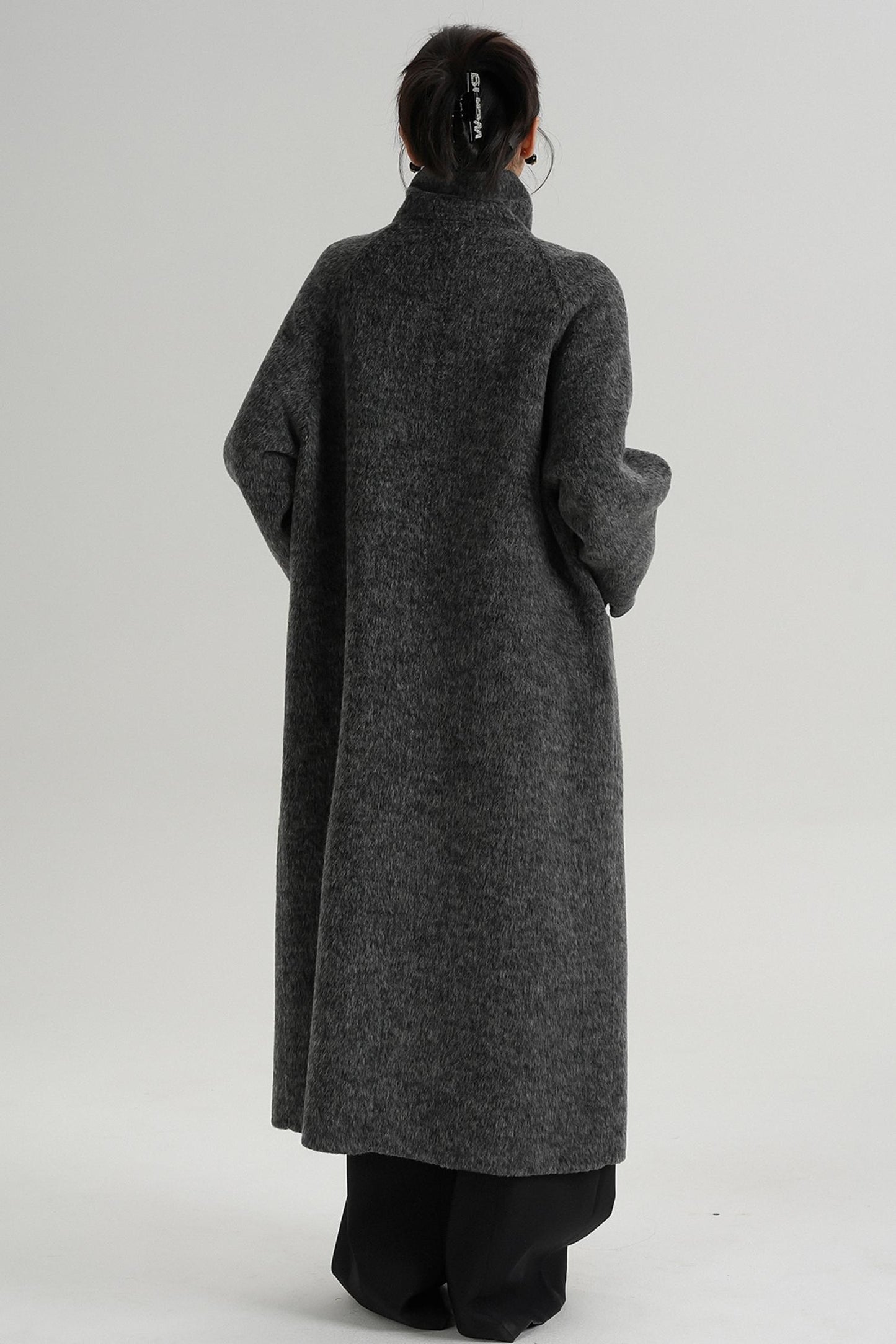 Minimalist Long Reversible Wool Coat