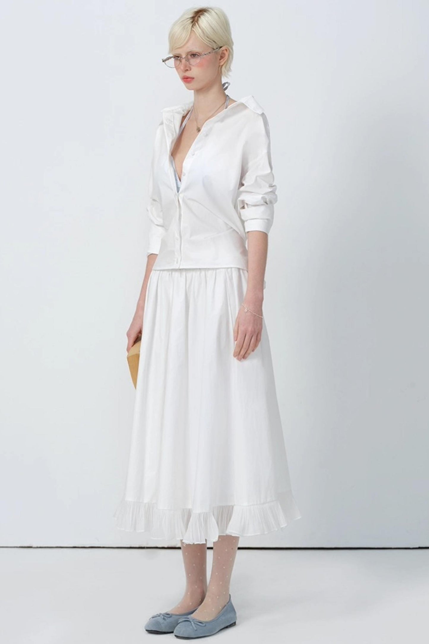 High-Waist A-Line Skirt