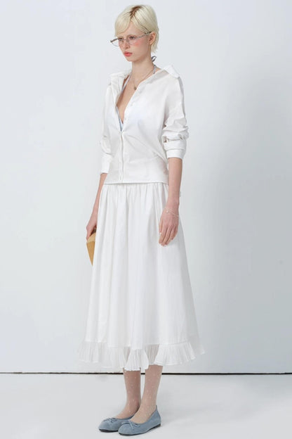 High-Waist A-Line Skirt