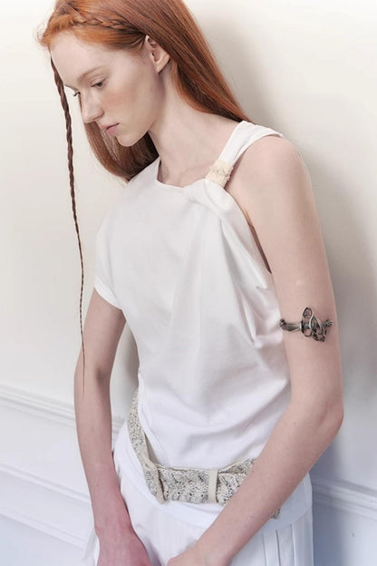 Twisted Cloud Shoulder Tee