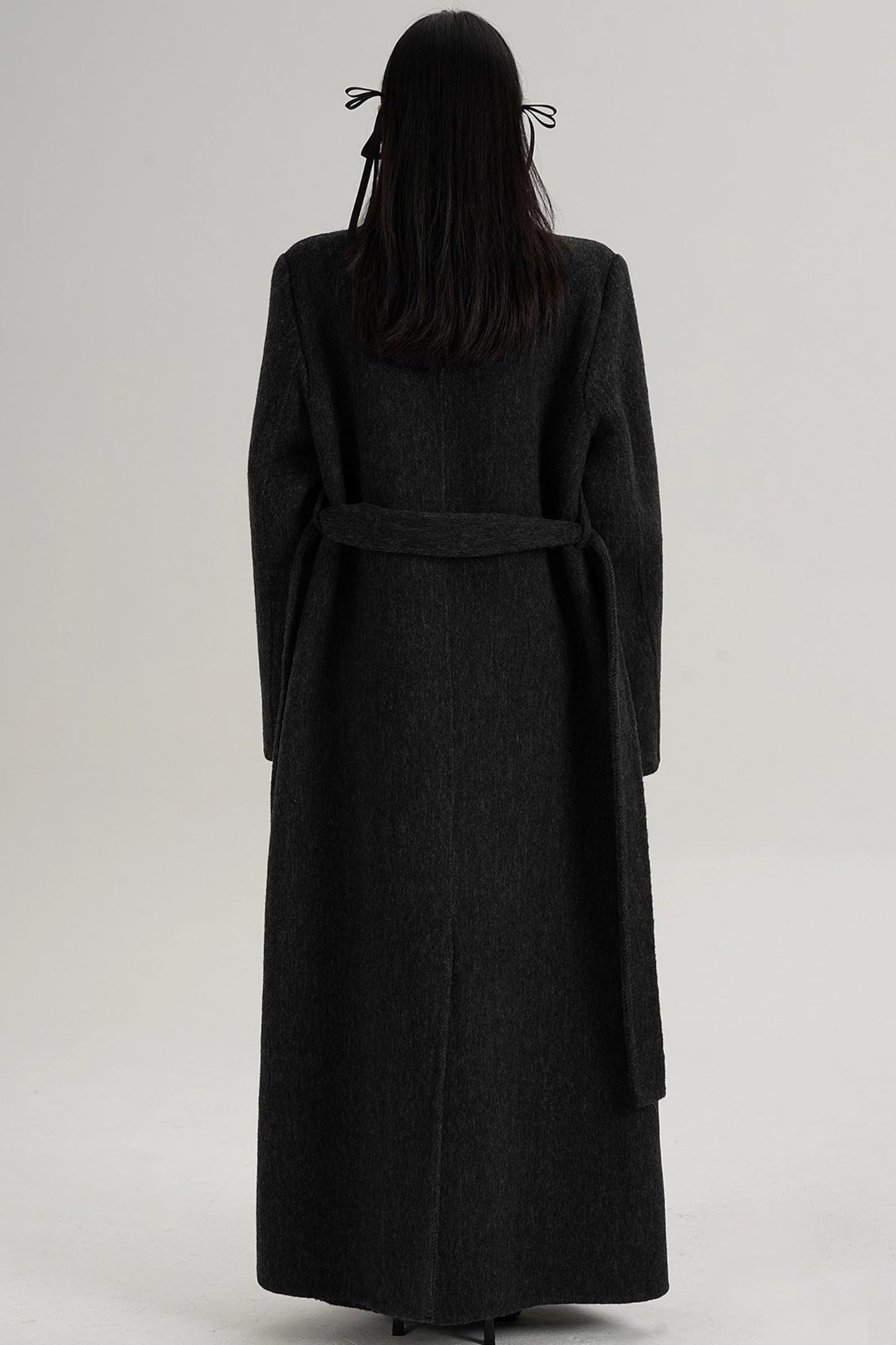 Elegant Extra-Long Wool Coat