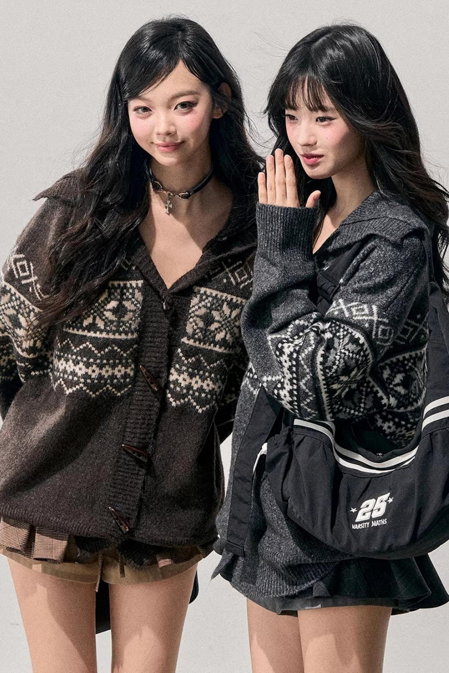 Fair Isle Duffle Cardigan