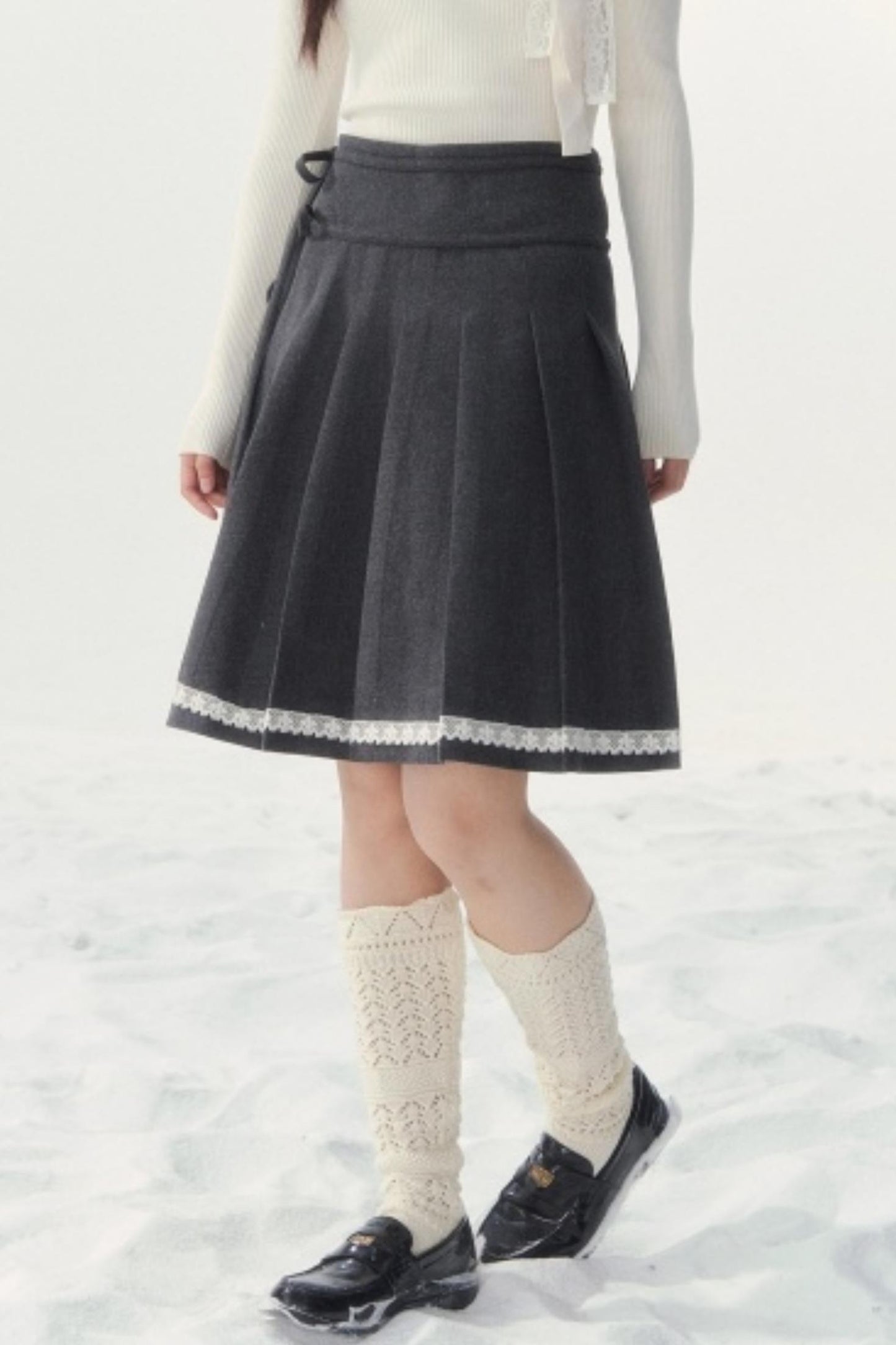 Late Love Letter Woolen Skirt
