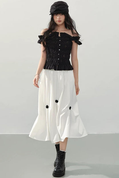 Dark Night Ruched Top