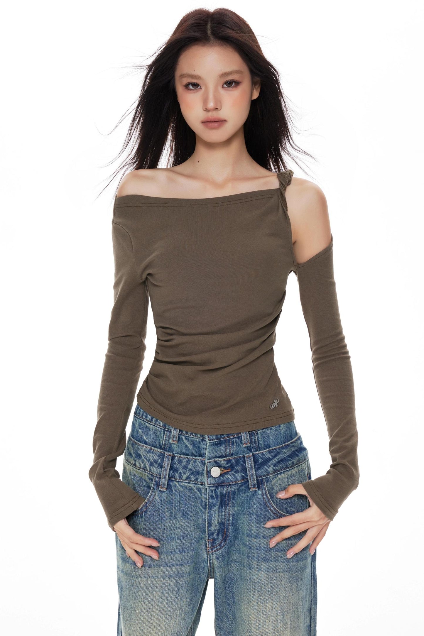 Twisted Pleated Knitted Top