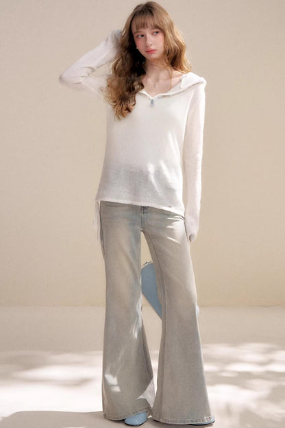 Misty Morning Alpaca Hooded Sweater